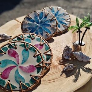 ラタン＆シェル コースター