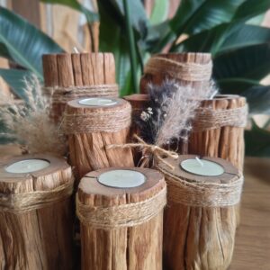 オールドチークキャンドル台